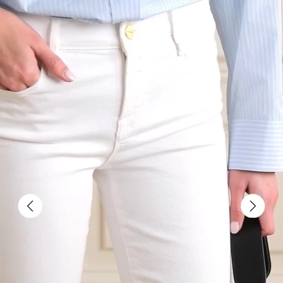 FRAME Le Skinny White Blanc Jeans zz - Picture 5 of 16